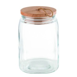 POT EN VERRE AVEC COUVERCLE HERMETIQUE DIAM 14CM HAUT 21,5 CM