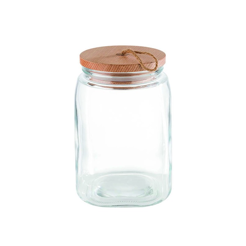 POT EN VERRE AVEC COUVERCLE HERMETIQUE DIAM 14CM HAUT 21,5 CM