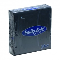 1440 SERVIETTES POINT A POINT 38X38 NOIRES