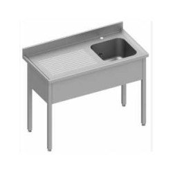 PLONGE 1400X700 1 BAC DROITE- EGOUTTOIR A  GAUCHE