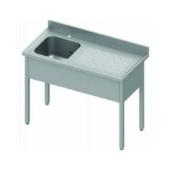 PLONGE 1400X700 1 BAC EGOUTTOIR A  DROITE