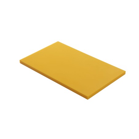 PLANCHE A  DECOUPER  POLYETHYLENE JAUNE 53X32.5X2CM