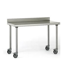 TABLE INOX CHR ADOSSEE SUR ROUES 1400x700x900mm