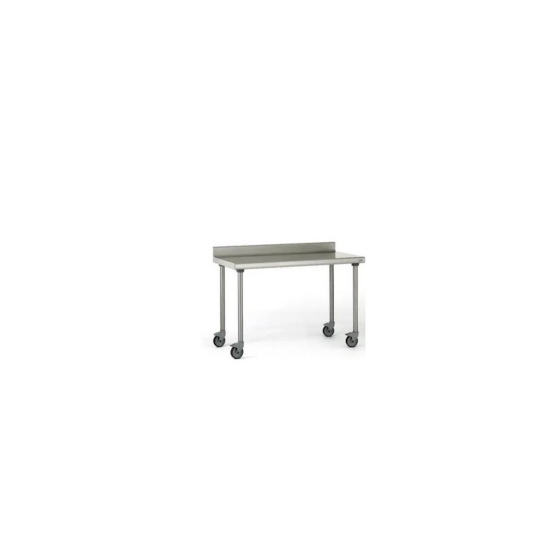 TABLE INOX CHR ADOSSEE SUR ROUES 1400x700x900mm