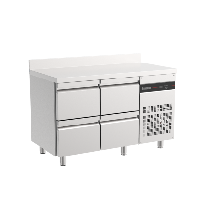 TABLE GASTRONORME GN1/1 ADOSSEE - 4 TIROIRS