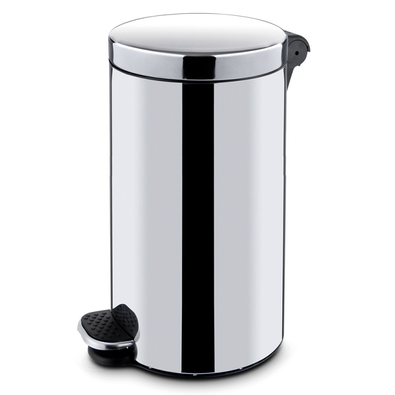 POUBELLE PEDALE METAL 30L INOX