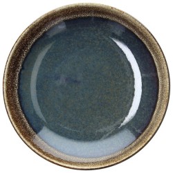 6 ASSIETTES CREUSES CM 26 BLOOM BLUE AND BROWN