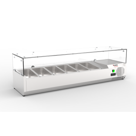 VITRINE REFRIGEREE GN 1/3. 150 X 40 DESSUS EN VERRE