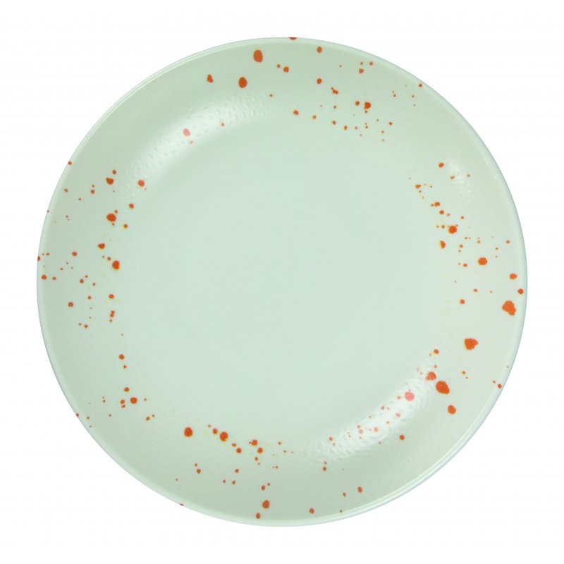 6 ASSIETTES CREUSES 25 CM HERMES ORANGE & BLANC