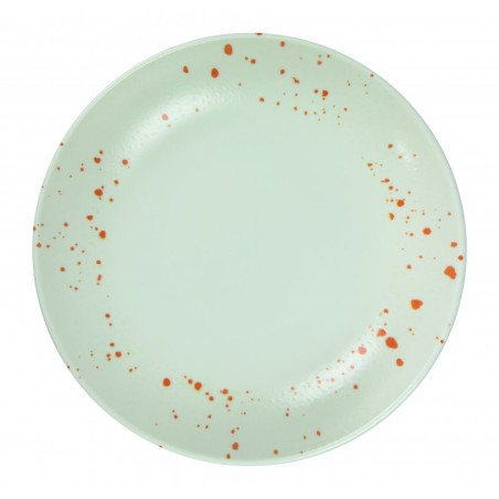 6 ASSIETTES CREUSES 25 CM HERMES ORANGE & BLANC