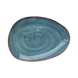 ASSIETTE OVALE 30X22 CM - BLEU -SALSA