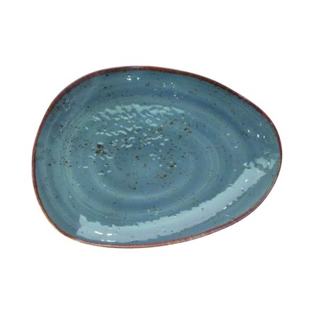 ASSIETTE OVALE 30X22 CM - BLEU -SALSA