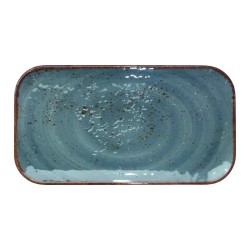 6 ASSIETTES RECTANGULAIRES GN1/3- 32,5X17,5 CM-BLEU-SALSA