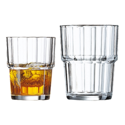 6 GOBELETS FORMES BASSES 16CL NORVEGE  D65MM HT79.5MM