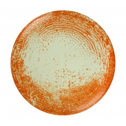 6 ASSIETTES PLATES SANS AILES 27 CM PAN ORANGE