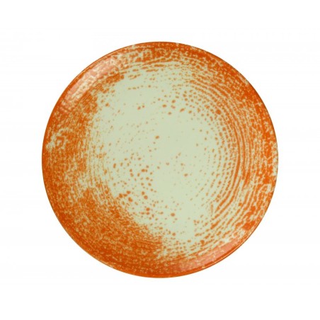 6 ASSIETTES PLATES SANS AILES 21 CM PAN ORANGE