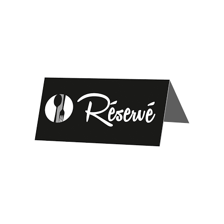 PAQUET DE 10 CHEVALETS DE TABLE 8X4CM FUNNY BLANCS