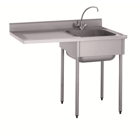 PLONGE  POUR LAVE VAISSELLE ENCASTRE 1 BAC +ÉGOUTTOIR GAUCHE