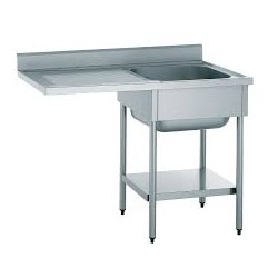PLONGE POUR LAVE VAISSELLE ENCASTRE 1 BAC +EGOUTTOIR +ETAGERE