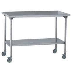 TABLE INOX  SUR ROULETTES 1000X700X900MM