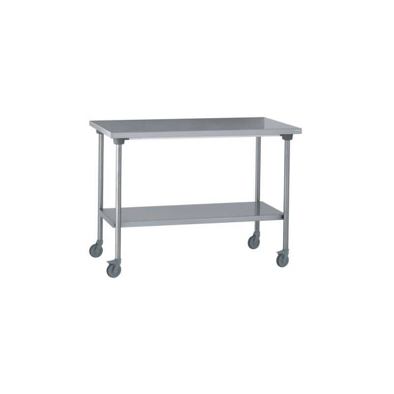 TABLE INOX  SUR ROULETTES 1000X700X900MM