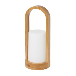 LAMPE EASY EN BAMBOU ET ACRYLIQUE INCASSABLE BLANC