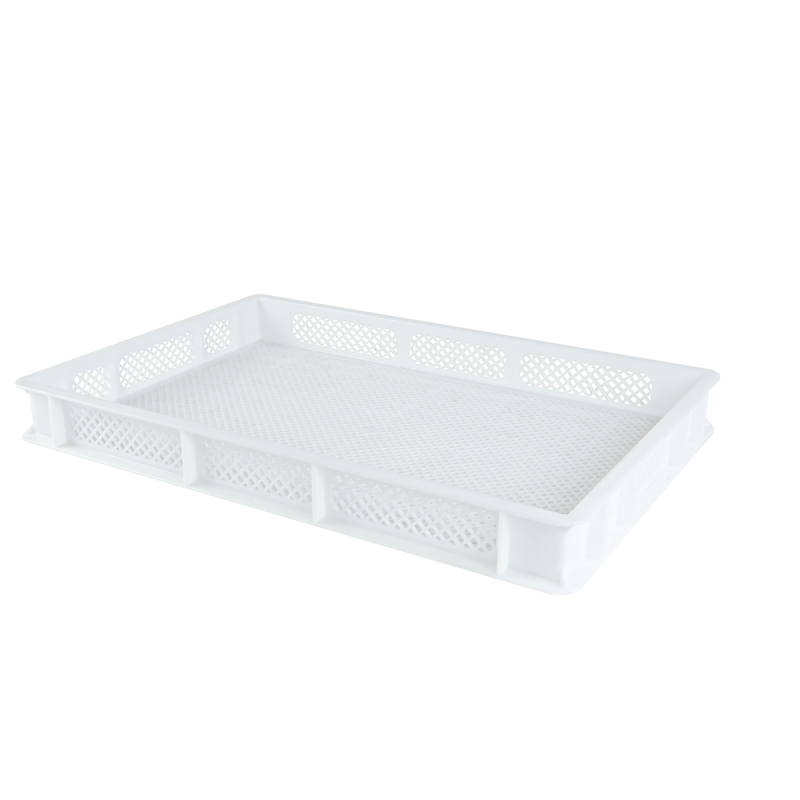CAISSE FINEMENT AJOUREE 600 X 400 X 70 MM 12 L - BLANC