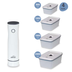 POMPE A VIDE + SET DE 4 RECIPIENTS