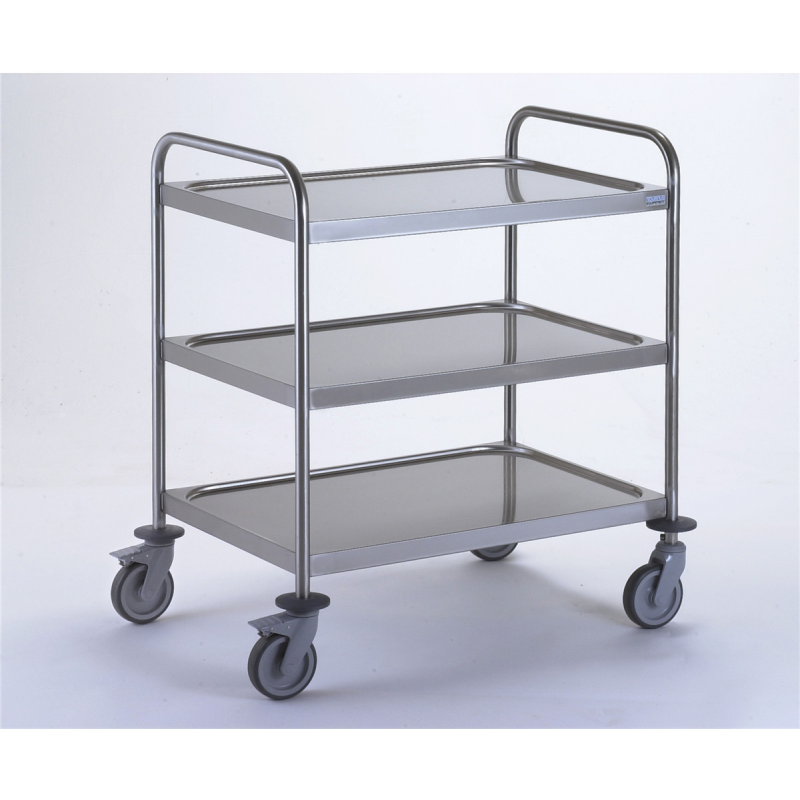 Chariot 3 plateaux inox