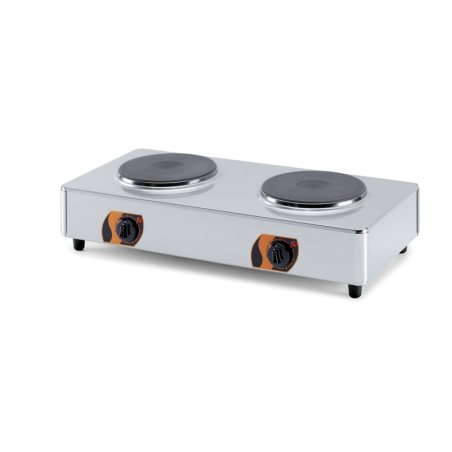 Réchaud 2 plaques inox