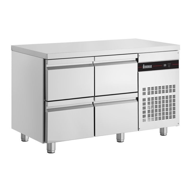 TABLE REFRIGEREE POSITIVE -4 TIROIRS-INOMAK