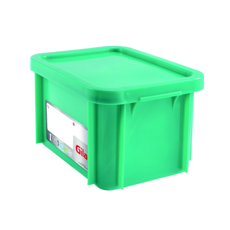 Bac alimentaire 15L vert avec couvercle