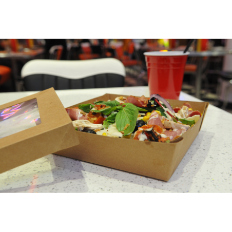 BOITE SALADE KRAFT 16X16X5CM