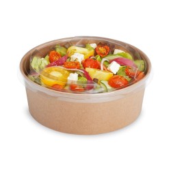 300 POTS EN CARTON KRAFT BRUN SALADE 1000 ML