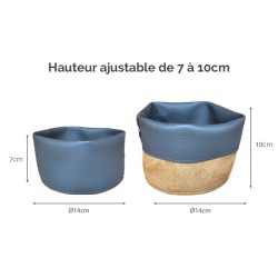 PANIERE NORDIK DIAMETRE 14 X HT10 SONOTAN GRIS