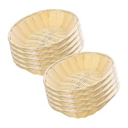 CORBEILLE RONDE 21.5CM ROTIN PLASTIQUE