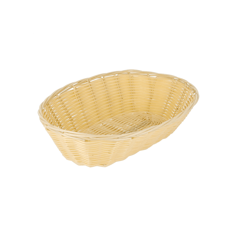 CORBEILLE OVALE 23CM ROTIN PLASTIQUE