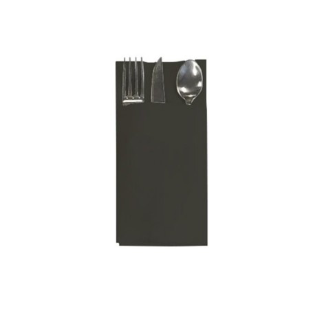 400 SERVIETTES ETUI COUVERTS AIRLAID 40 X 40 CM ANTHRACITE