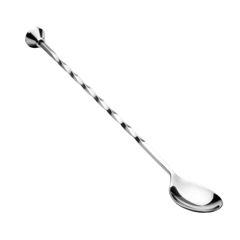 CUILLERE COCKTAIL CANNELEE 27 CM INOX