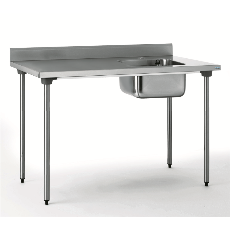 TABLE INOX DU CHEF CHR ADOSSEE BAC A DROITE