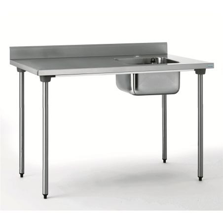 TABLE INOX DU CHEF CHR ADOSSEE BAC A DROITE