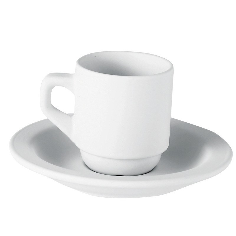 12 TASSES A CAFE OSLO BLANCHES 9 CL SANS SOUCOUPES