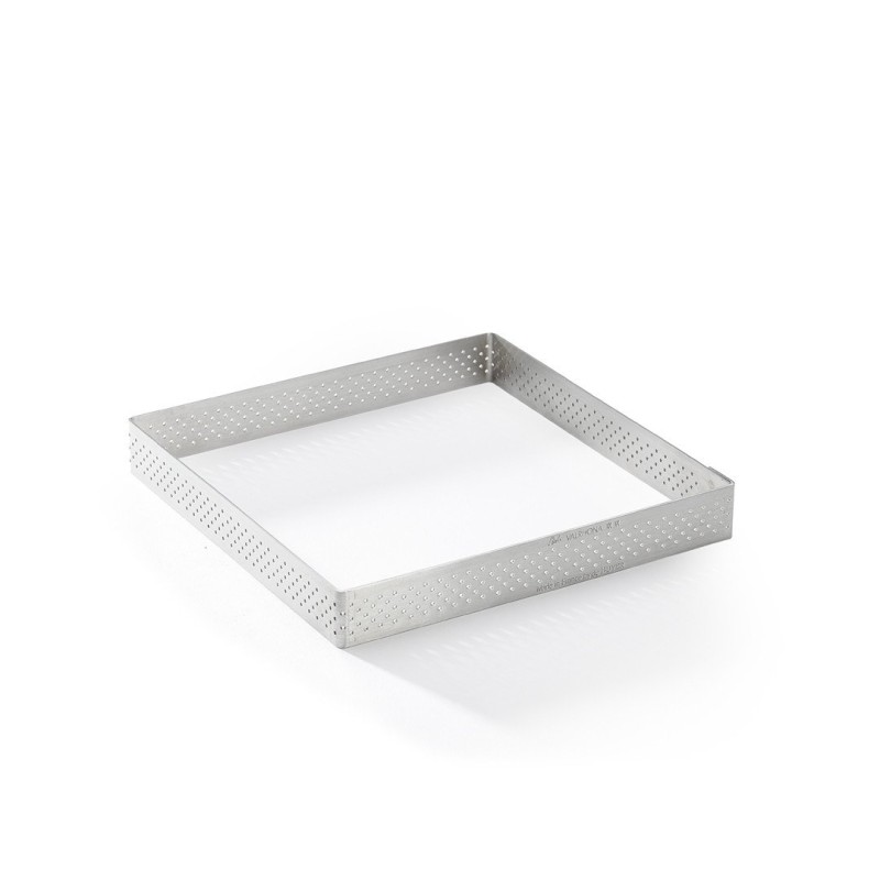 CERCLE CARRE PERFORE INOX L. 7 cm H