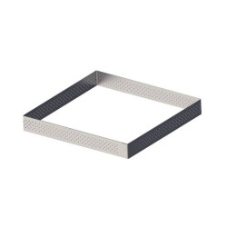 CERCLE CARRE PERFORE INOX L 8 CM HT