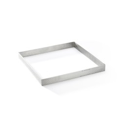 CERCLE CARRE PERFORE INOX L 20 CM H