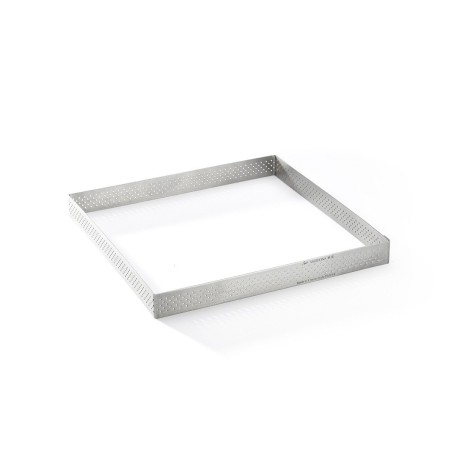 CERCLE CARRE PERFORE INOX L 20 CM H