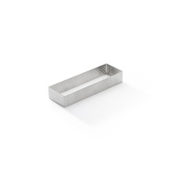 CERCLE RECTANGULAIRE PERFORE INOX 12X4 CM