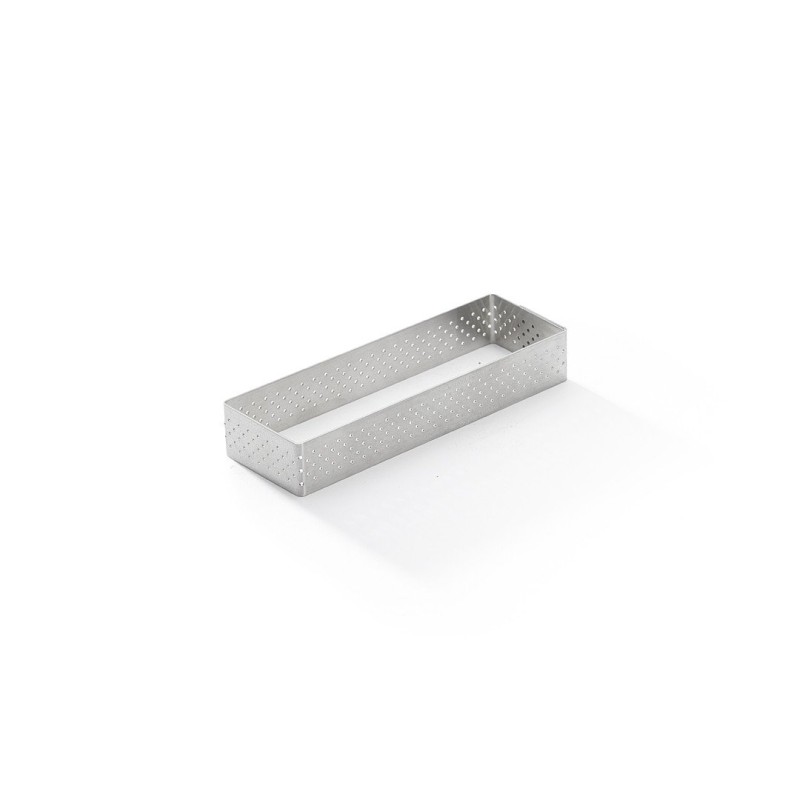 CERCLE RECTANGULAIRE PERFORE INOX 12X4 CM