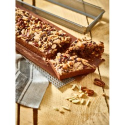 MOULE RECTANGULAIRE INOX PERFORE FOND DEMONTABLE 35X10X3.5