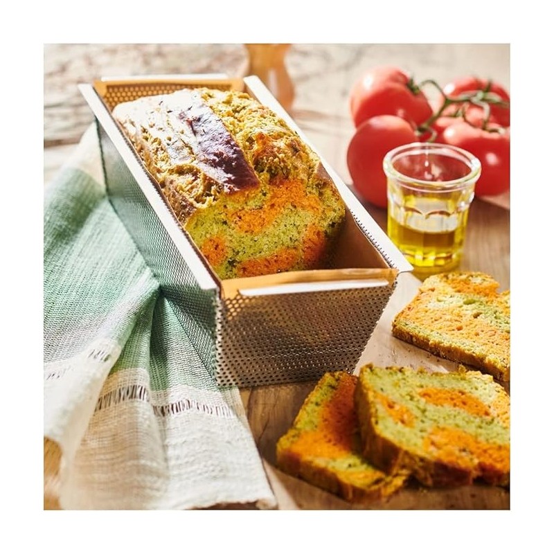 MOULE A CAKE INOX PERFORE FOND DEMONTABLE 26CM